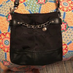 Black Coach cross body purse